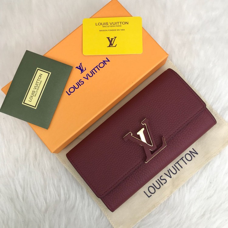 LOUİS VUİTTON CAPUCİNES WALLET BORDO